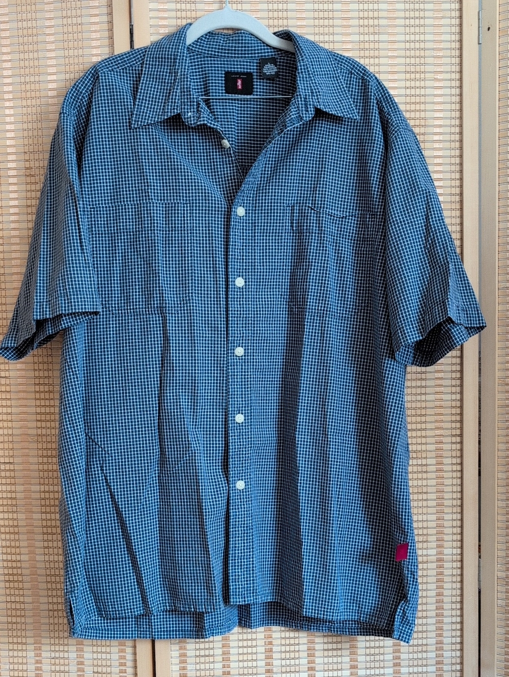 Levi's Blue Check Short-Sleeve Button Up Men’s Shirt